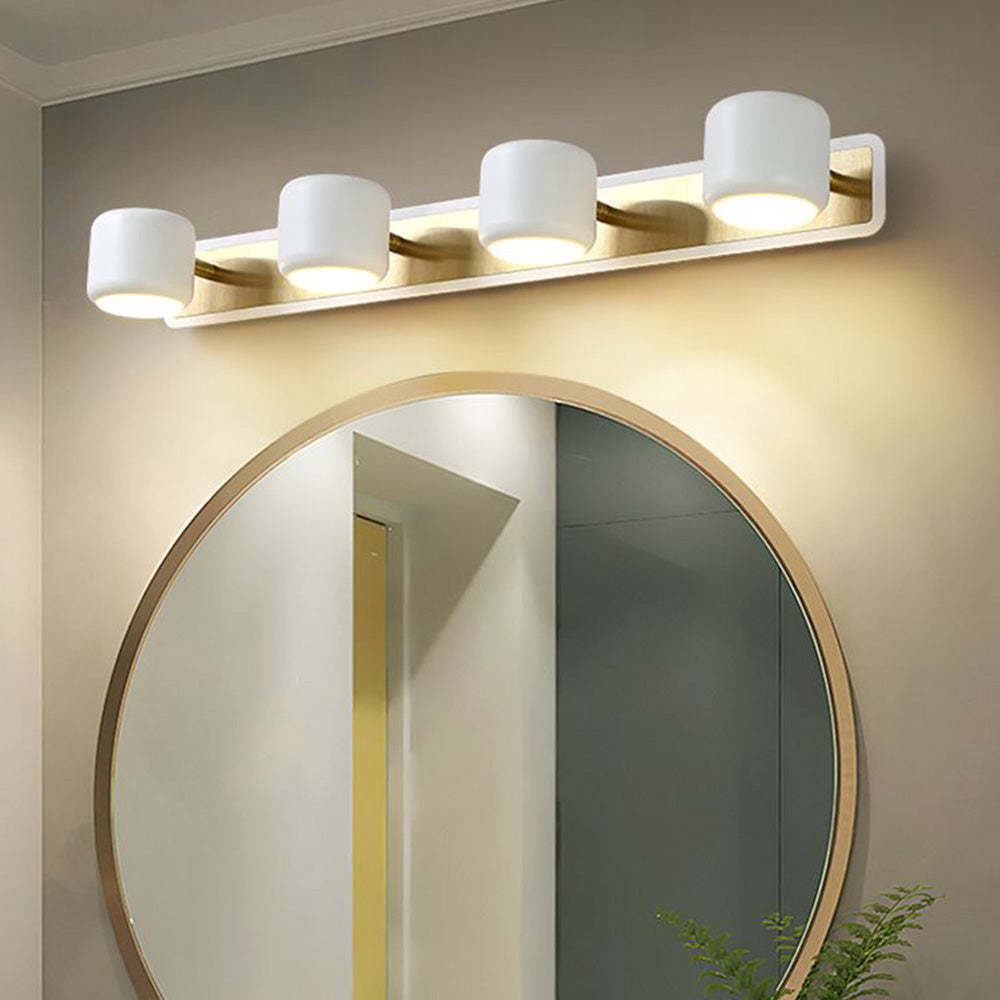 Cooley Modern Wall Lamp above round mirror