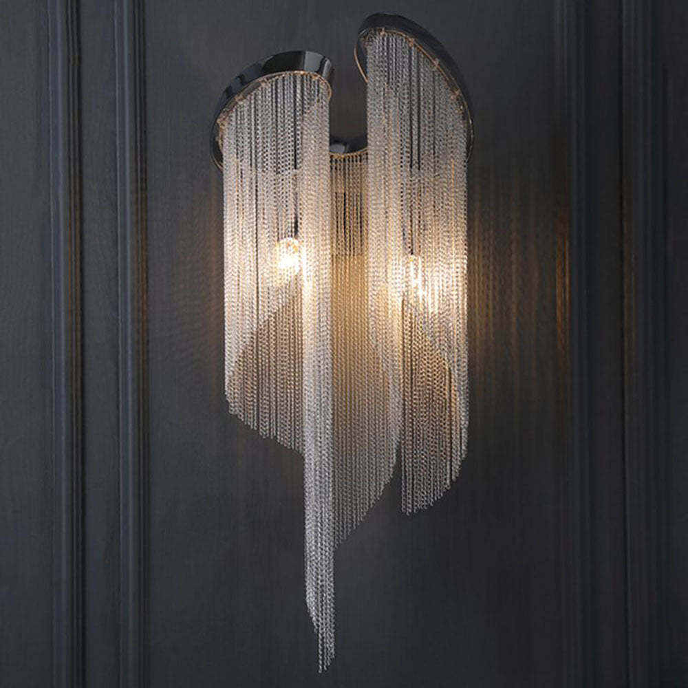 Art Deco Colon Wall Lamp with Tassel Chains