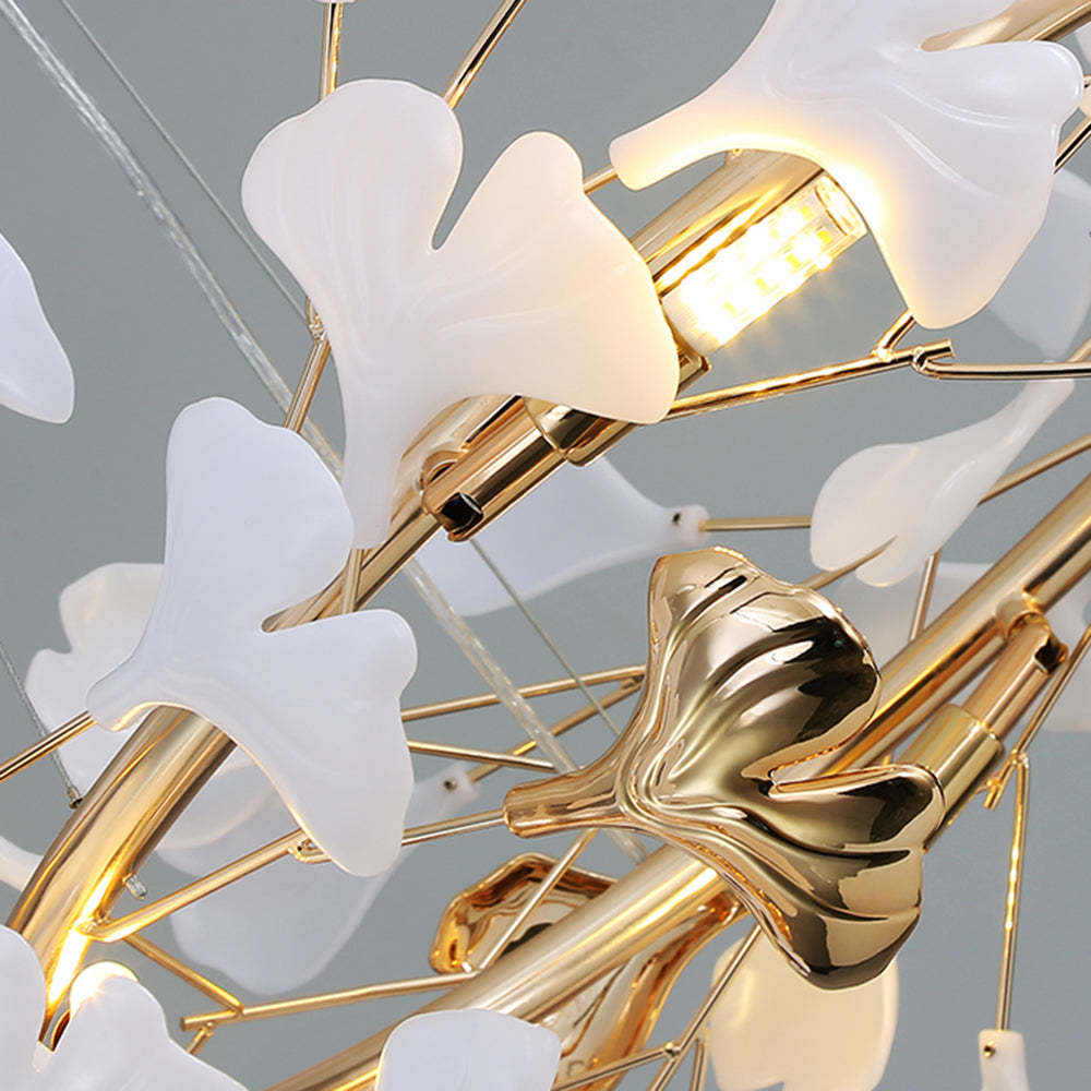Olivia Modern Petal Shaped Metal Ceramic Chandelier Dining Room