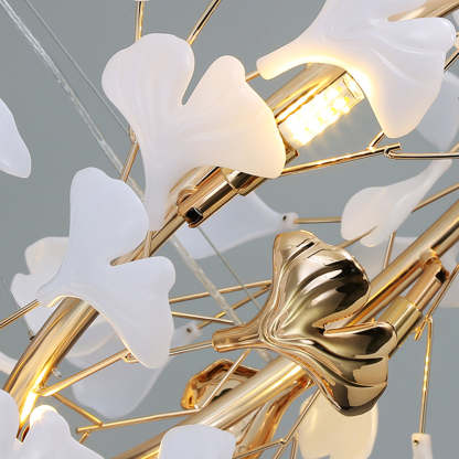 Olivia Modern Petal Shaped Metal Ceramic Chandelier Dining Room
