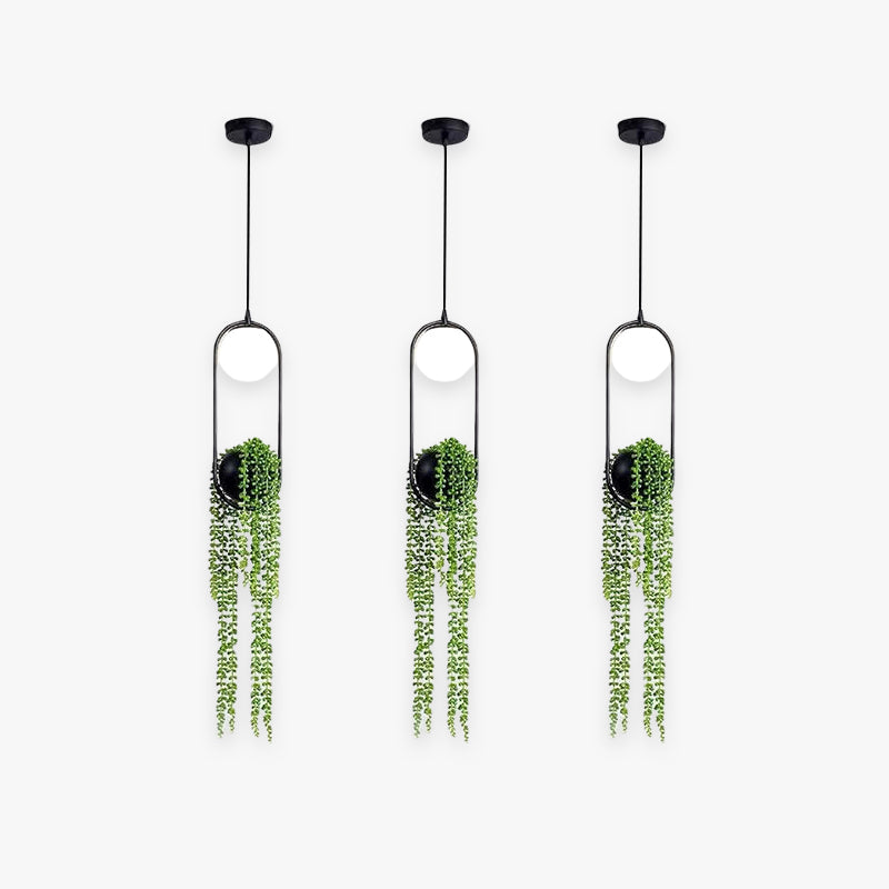 Plant Pot Ball Metal Pendant Light