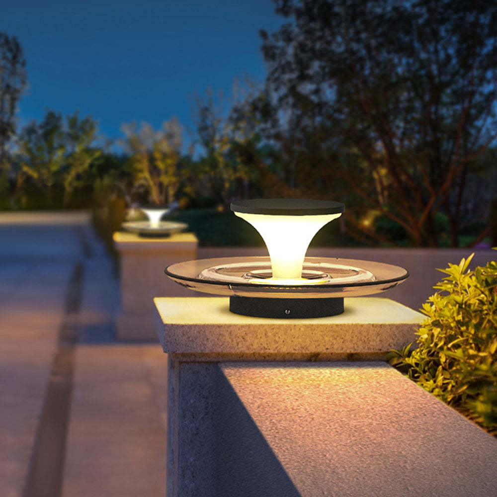 Orr Modern Round Outdoor Ground Lamp, Pool