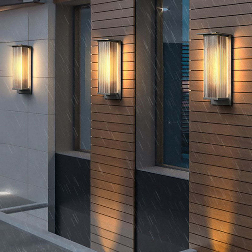 Orr Modern Rectangular Metal Outdoor Wall Lamp