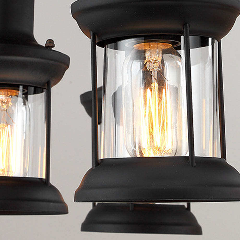 Austin Retro Pendant Light: Metal & Glass Shade