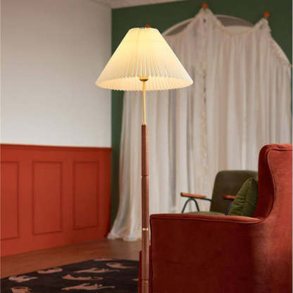 Ozawa Simple Walnut/Metal/Fabric, Table/Floor Lamp, Living Room