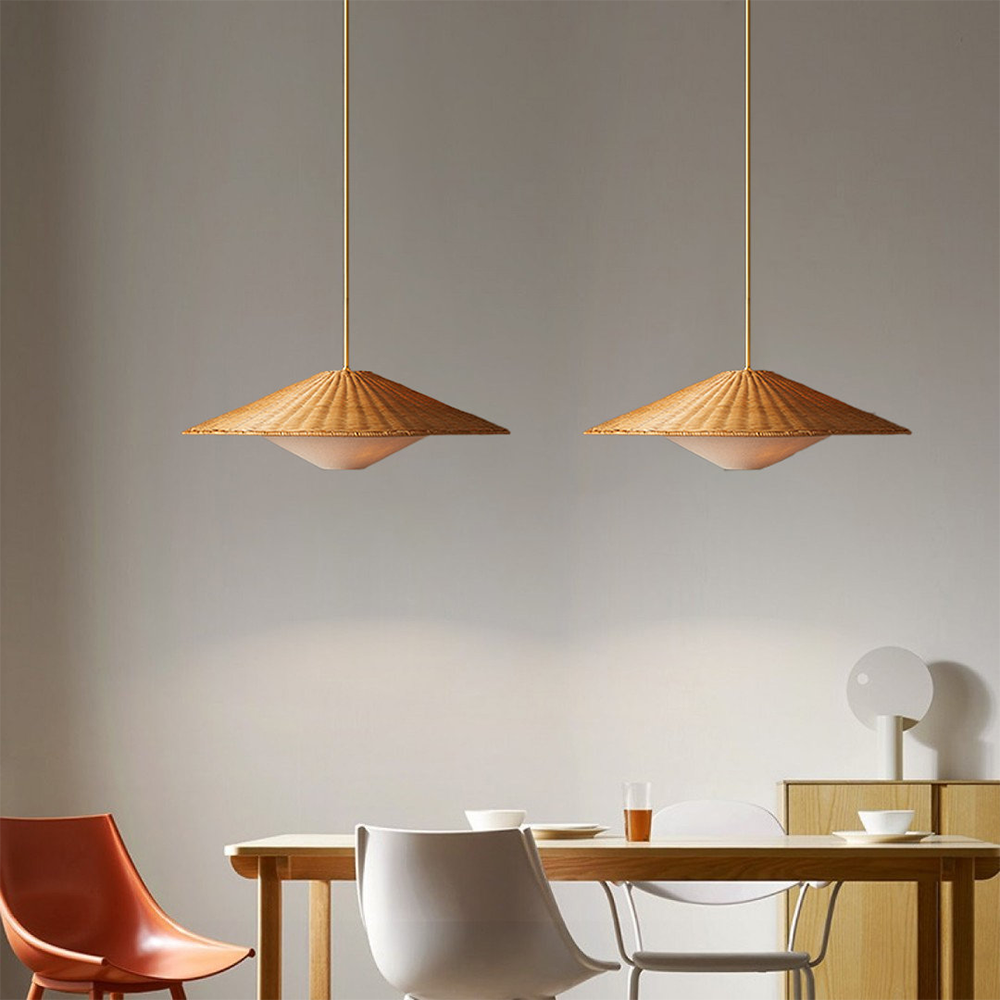 Muto Rattan Pendant Lights over Dining Table, modern home decor