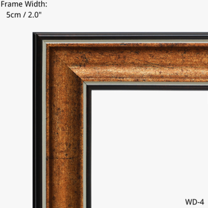 Gold frame detail for Ogunquit Maine painting, 5cm wide
