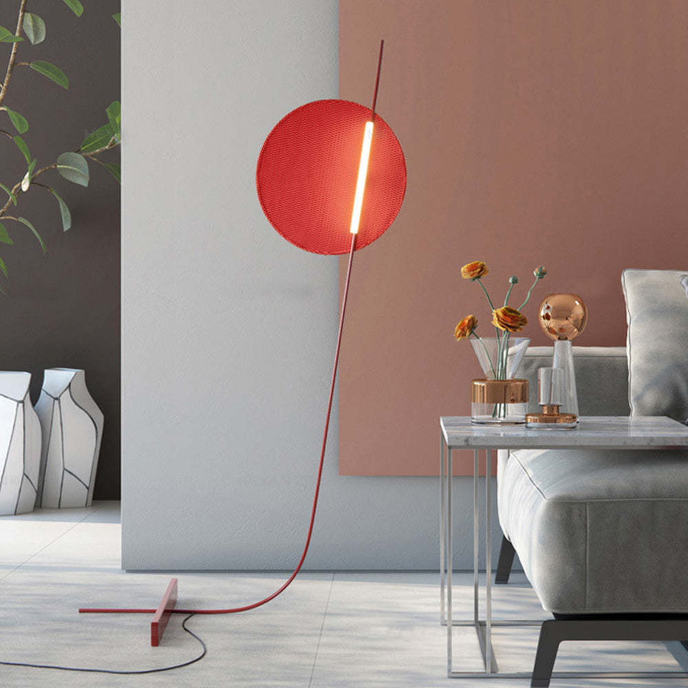 Elif Floor Lamp: Red Blood Moon Postmodern Lighting