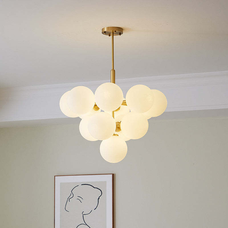 Valentina Nordic Chandelier, spherical glass lights, Lassola Lighting