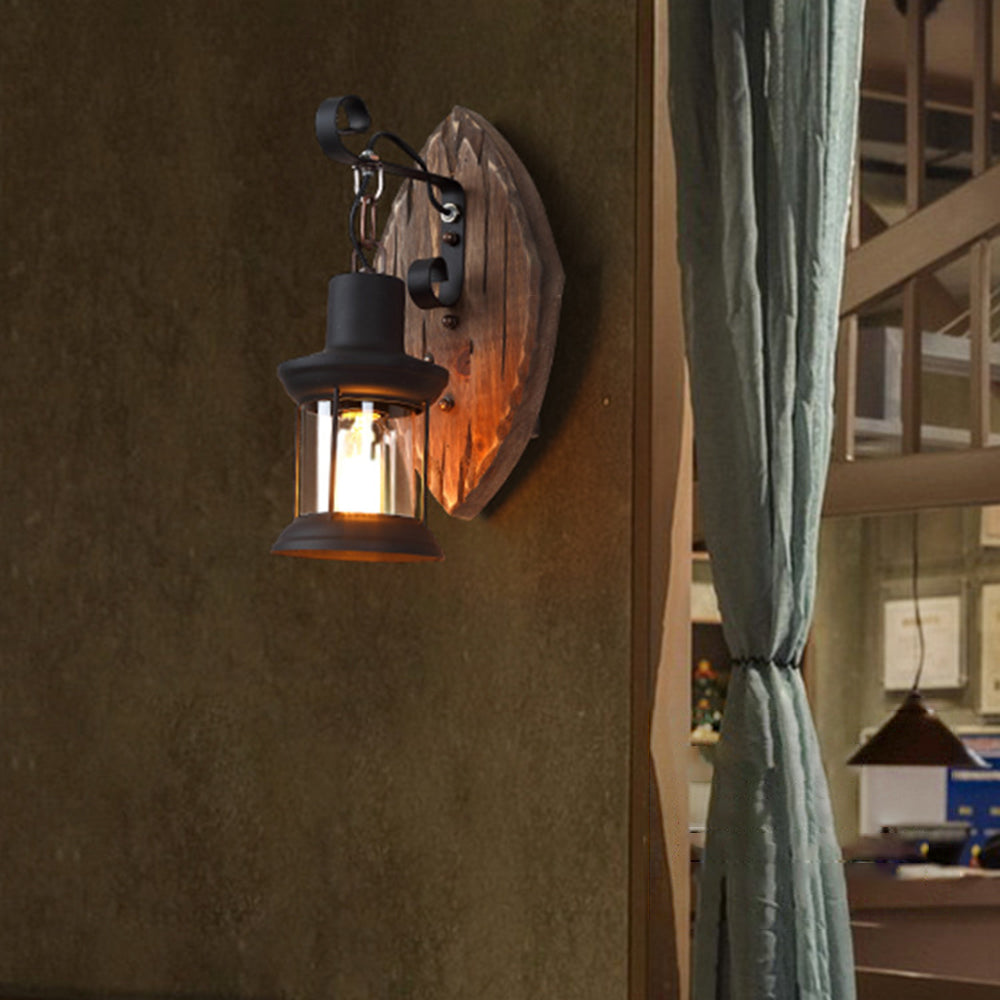 Austin Wall Lamp - Leaf Wood & Metal Sconce