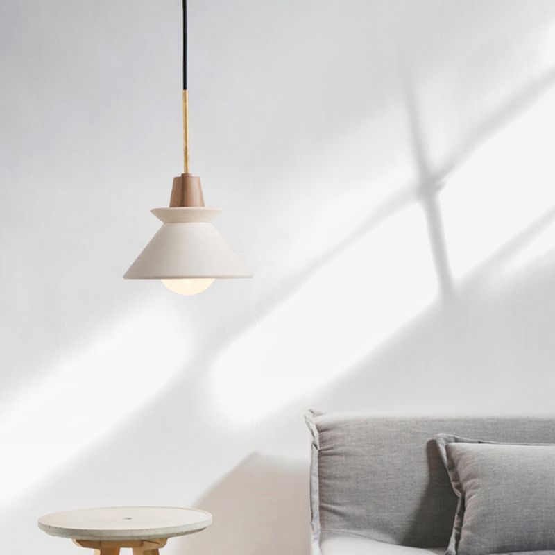 Ozawa cement pendant light in modern bedroom