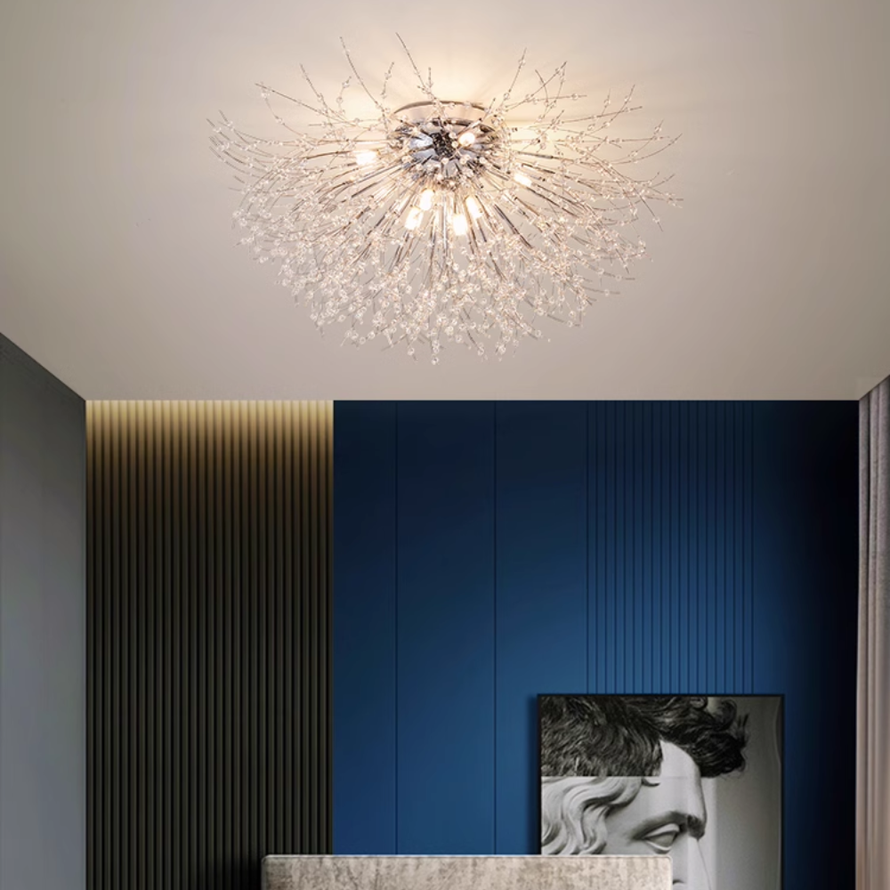 Lili Vintage Pendant Light, Dandelion design, in living room