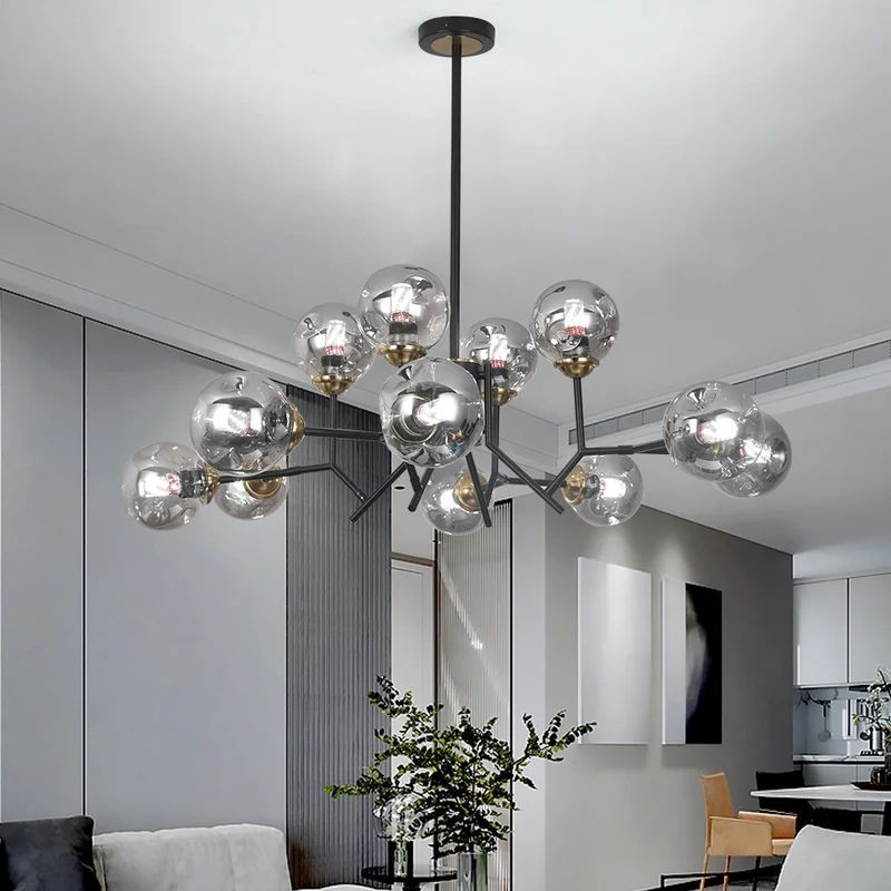 Valentina Pendant Light in Modern Living Room - Glass Shades