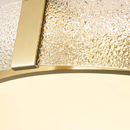 Quinn Round Metal Glass Ceiling Light Detail