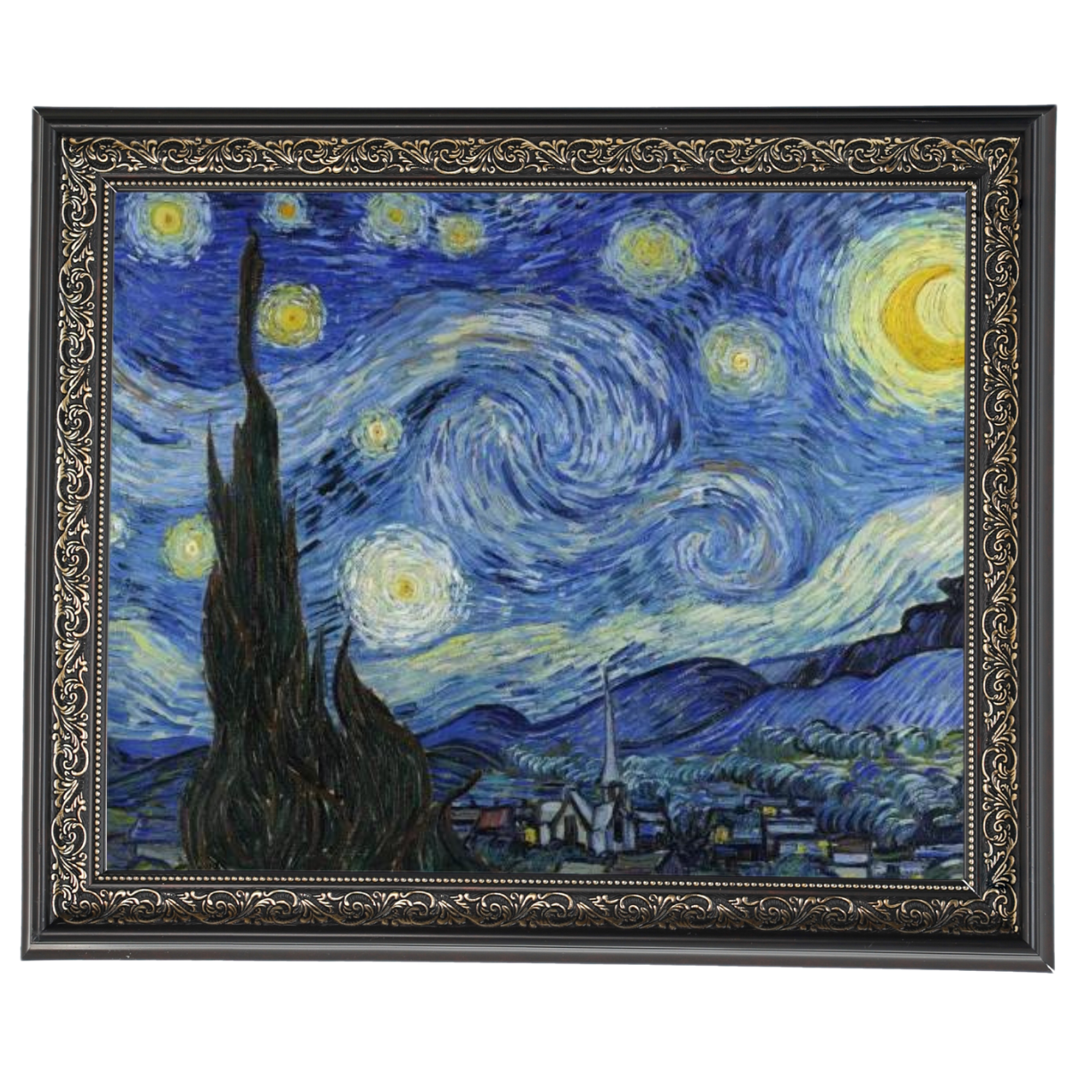 Van Gogh Starry Night oil painting reproduction in decorative frame