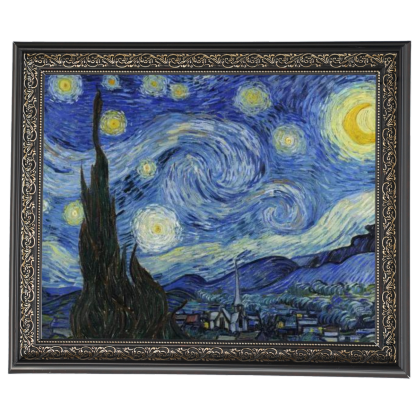 Van Gogh Starry Night oil painting reproduction in decorative frame