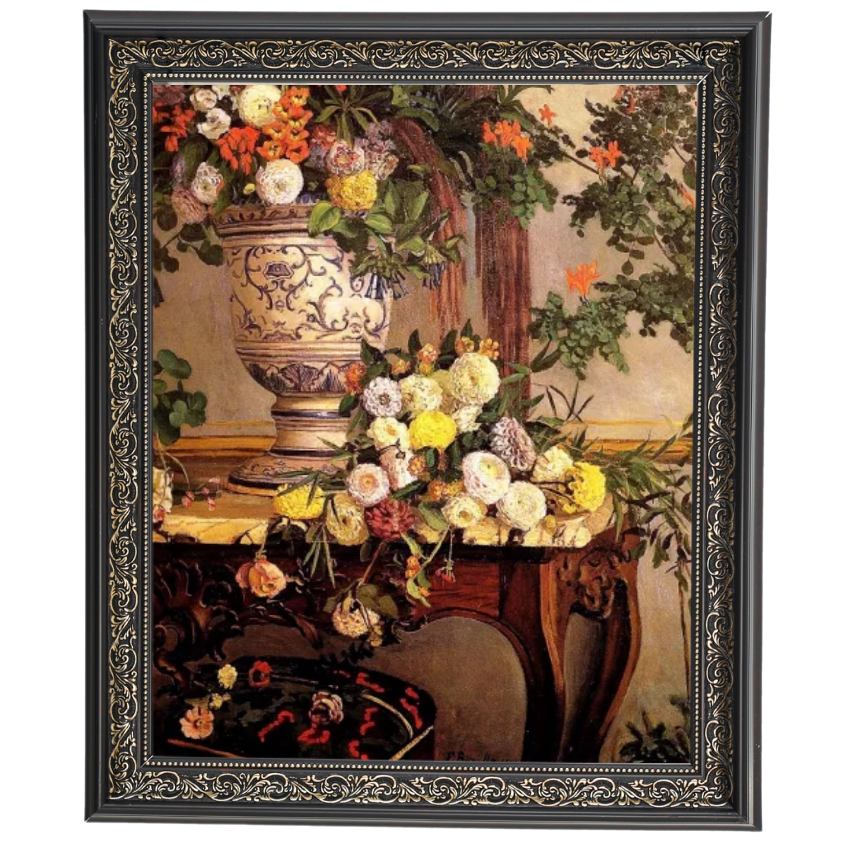 Floral Still Life Painting Reproduction - Flowers by Frederic Bazille