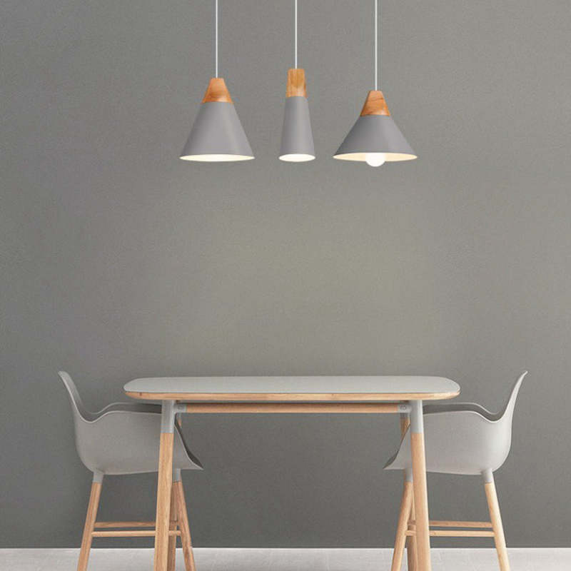 Modern dining room with Morandi pendant lights over table