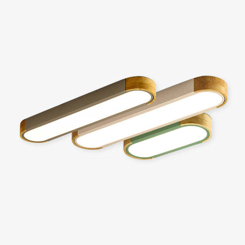 Morandi ceiling light: modern wood & acrylic fixture