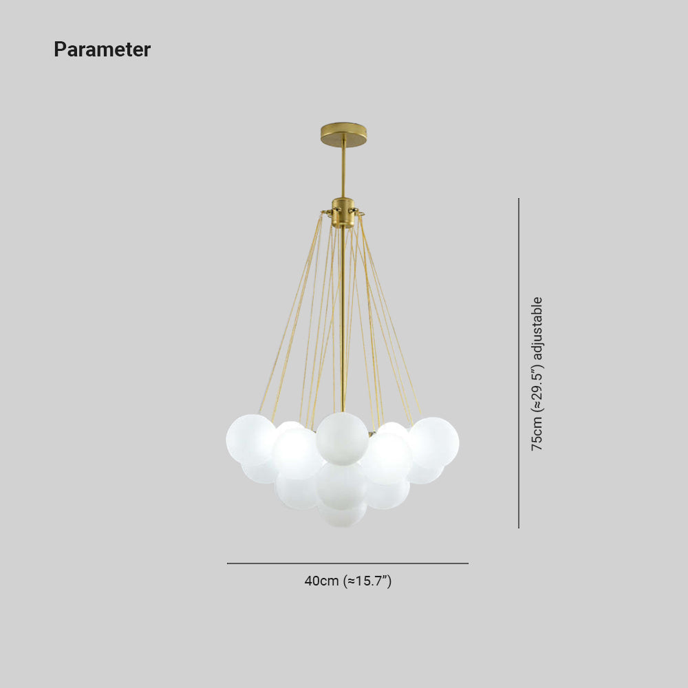 Valentina pendant light dimensions: 75cm x 40cm Valentina Glass Globe Pendant Light Bubble