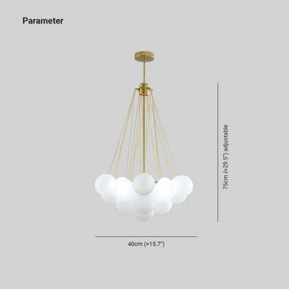 Valentina pendant light dimensions: 75cm x 40cm Valentina Glass Globe Pendant Light Bubble
