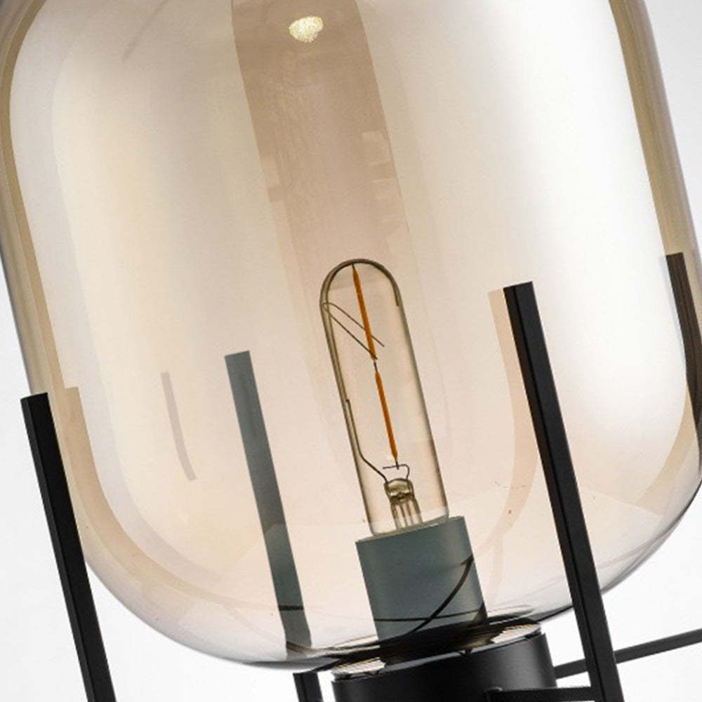 Salgado Modern Floor Lamp - Glass and Bulb Detail