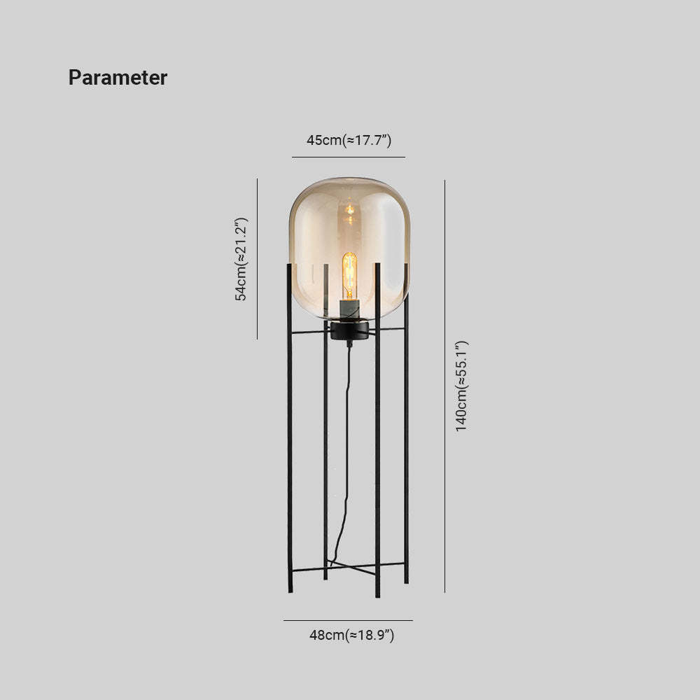 Salgado Floor Lamp dimensions, Modern living room lamp