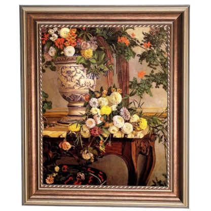 Flowers by Frederic Bazille oil painting reproduction in a decorative frame