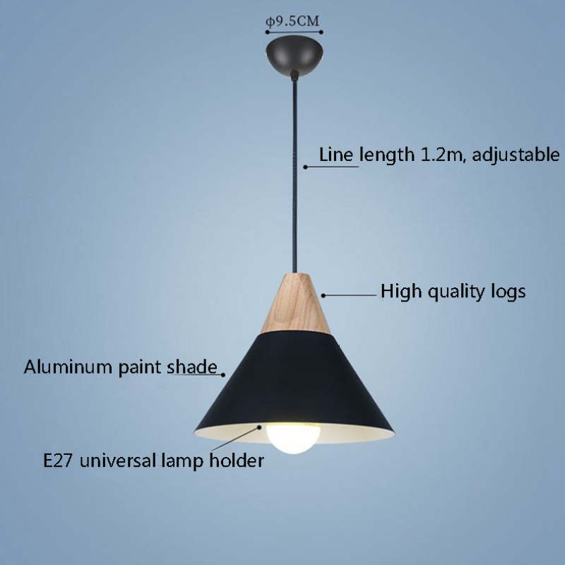 Morandi pendant light with wood and metal details, Lassola lighting
