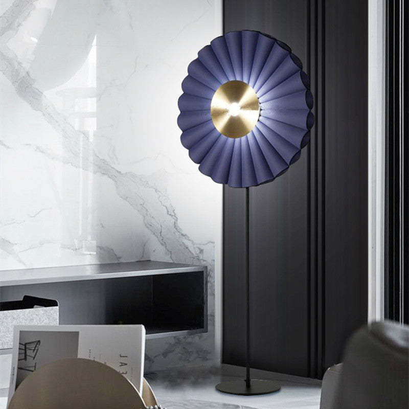 Blue Chan Flower floor lamp in modern living room