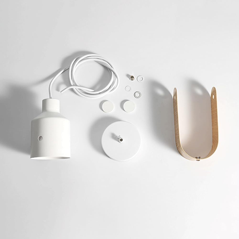 Morandi pendant light parts laid out