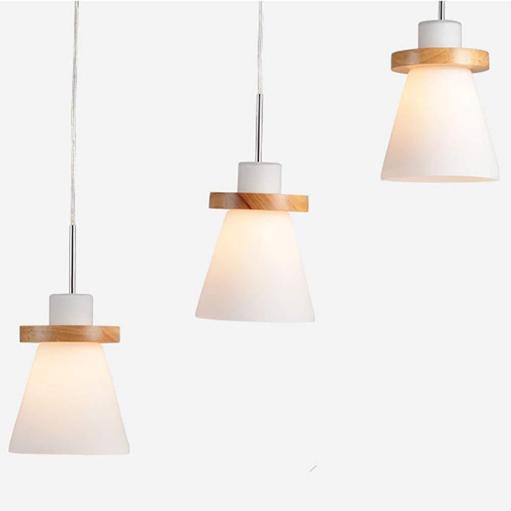Hailie Minimalism LED Pendant Lights - Wood and Glass