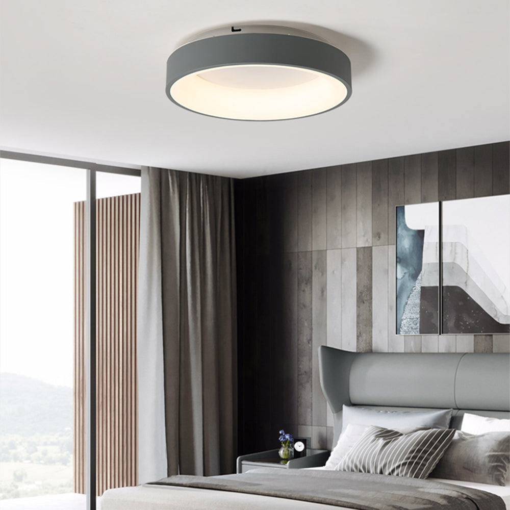 Modern Quinn ceiling light in bedroom, LED lighting fixture