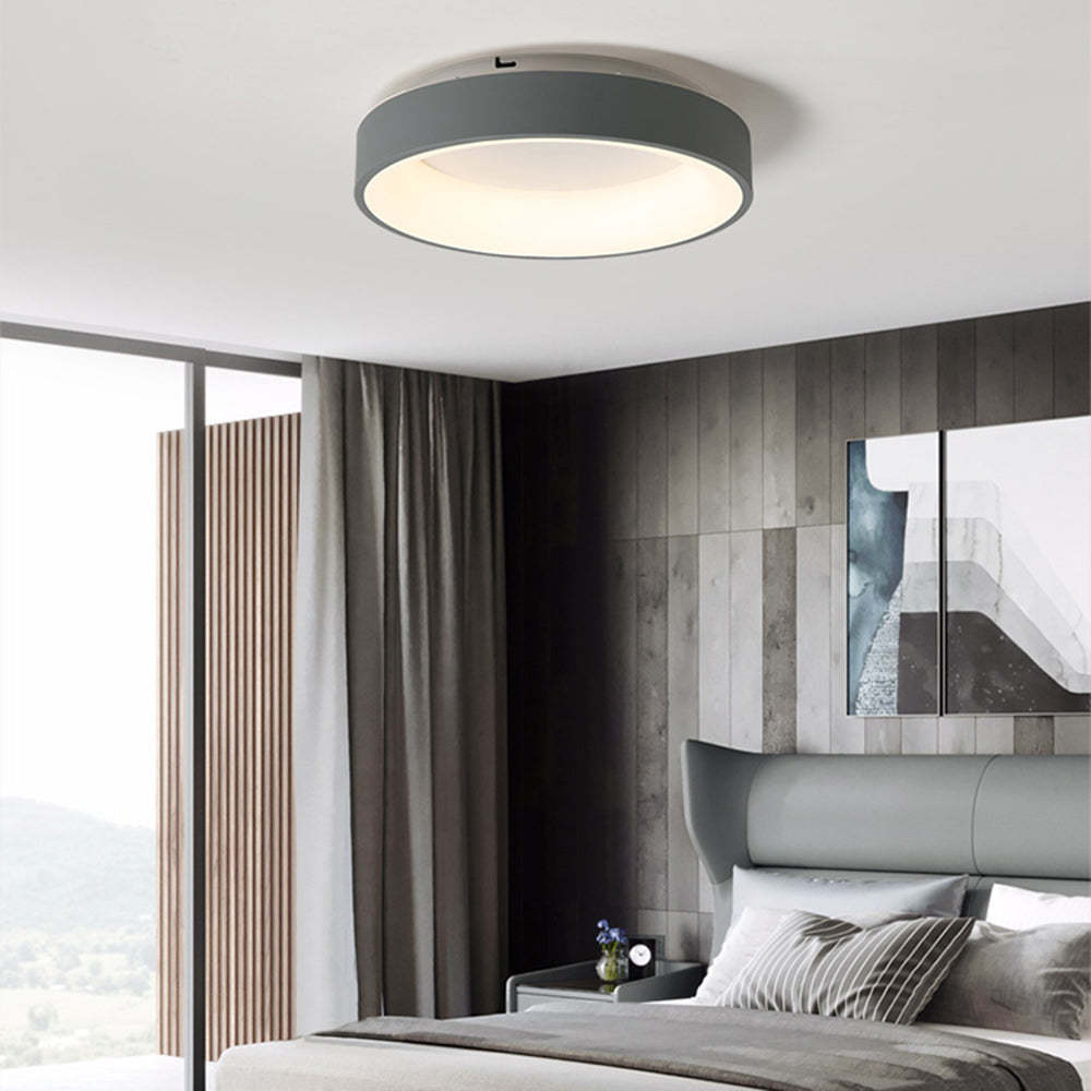 Modern Quinn ceiling light in bedroom, LED lighting fixture