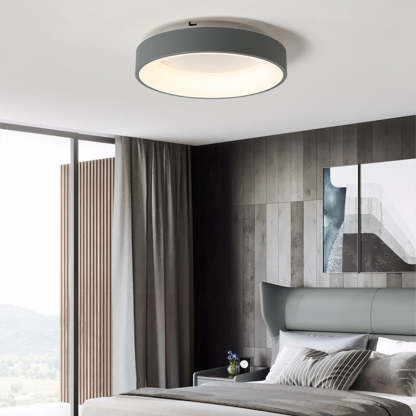 Modern Quinn ceiling light in bedroom, LED lighting fixture