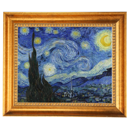 Van Gogh's Starry Night framed art for dining room decor