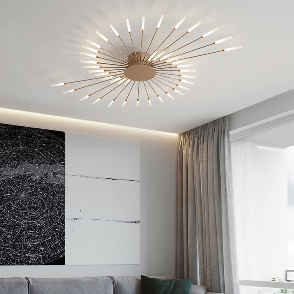 Lowry Fireworks ceiling light in modern living room