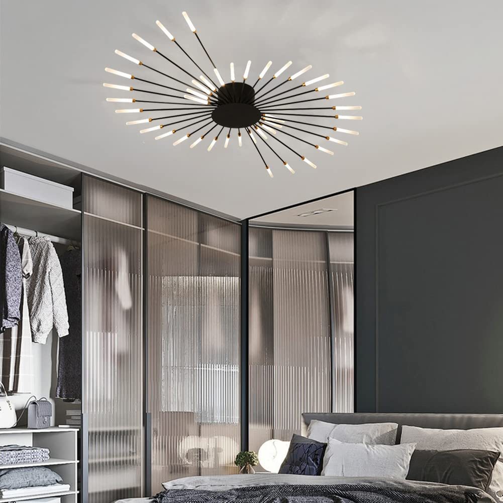 Lowry Fireworks ceiling light in bedroom