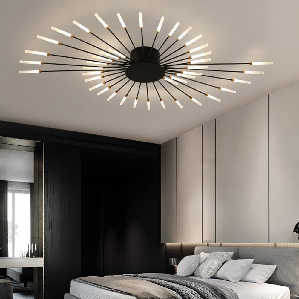 Lowry Fireworks Ceiling Light in Bedroom, modern design