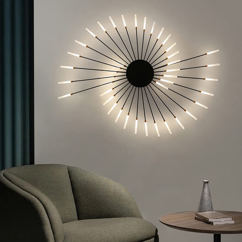 Lowry Fireworks Ceiling Light on wall, modern design
