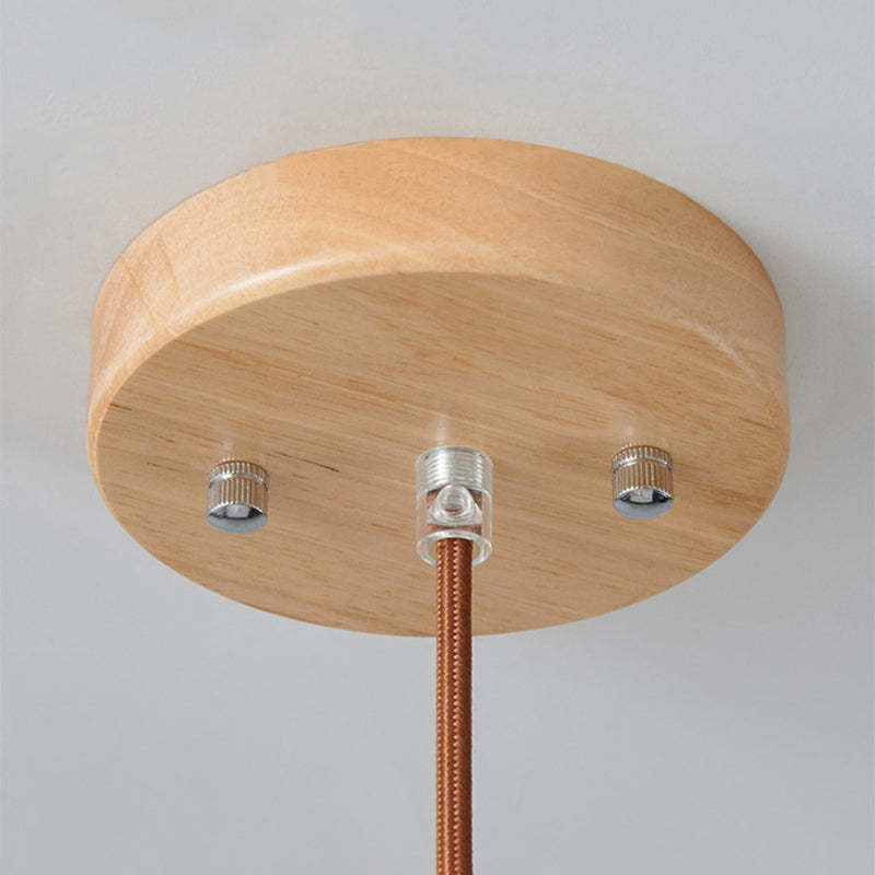 Ozawa pendant light wood ceiling mount. Ozawa Modern Wood Glass Pendant Light