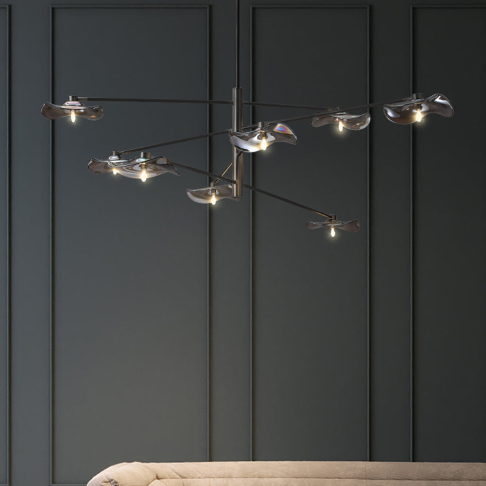 Carins pendant light: modern branch design, black metal fixture