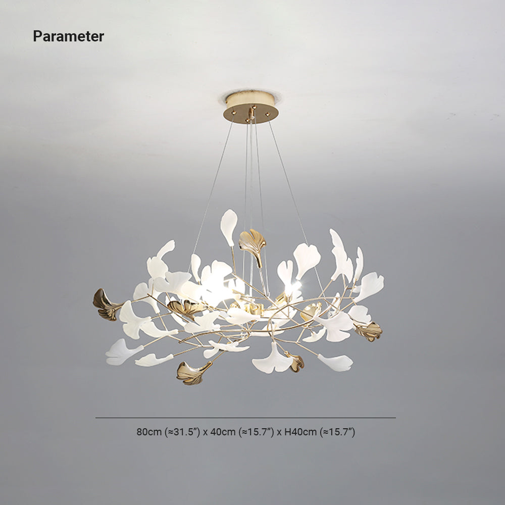 Olivia Modern Petal Shaped Metal Ceramic Chandelier Dining Room