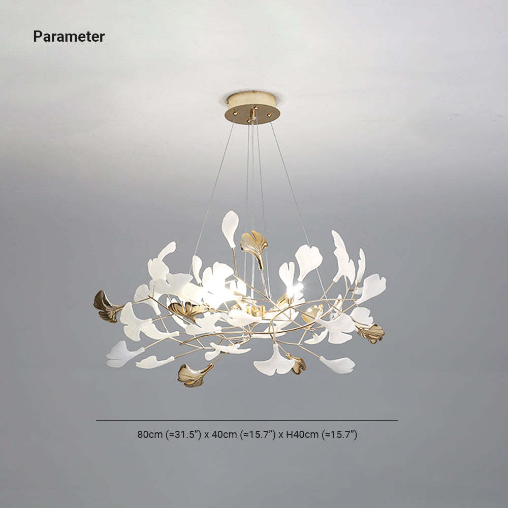 Olivia Modern Petal Shaped Metal Ceramic Chandelier Dining Room
