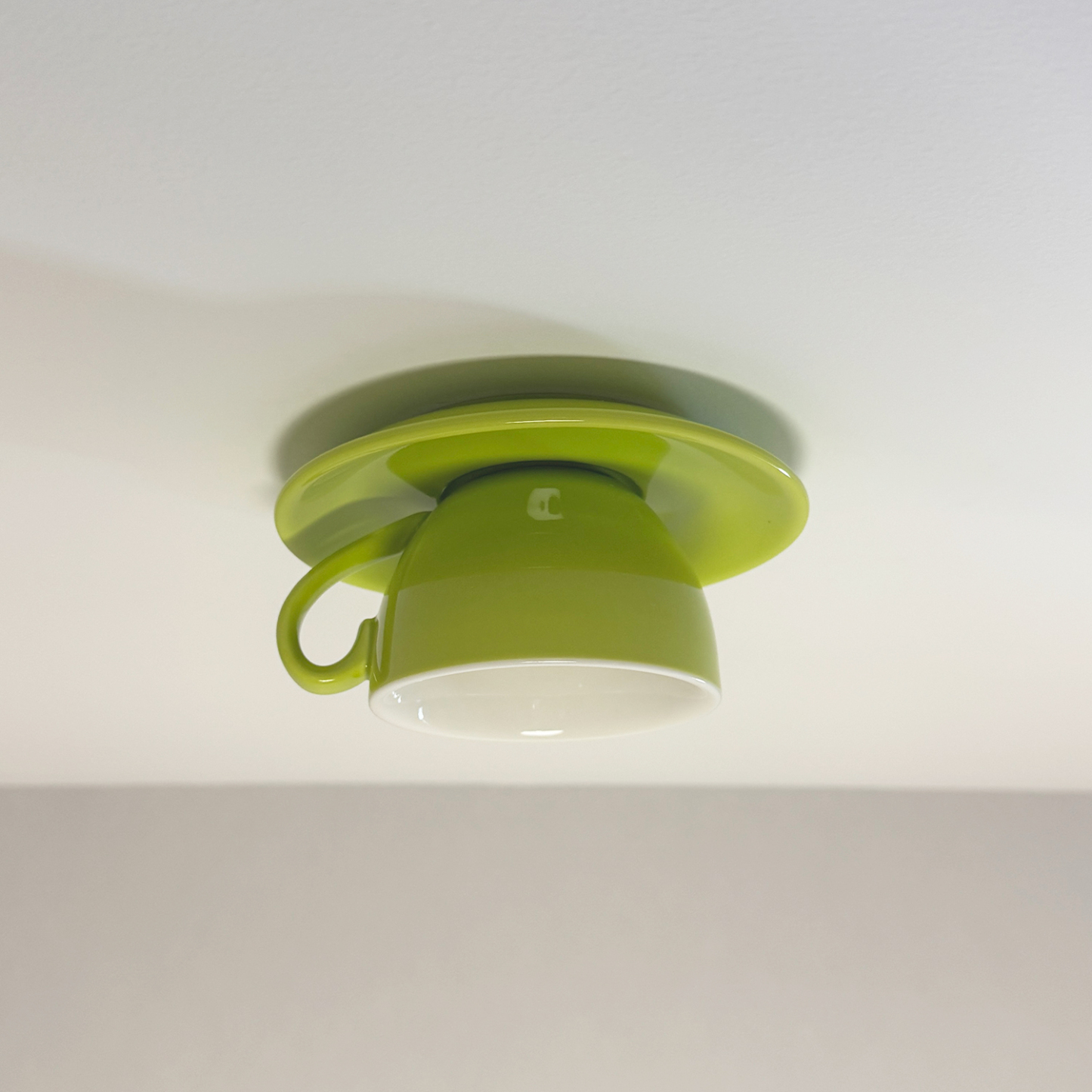 Green Morandi Coffee Cup Ceiling Light