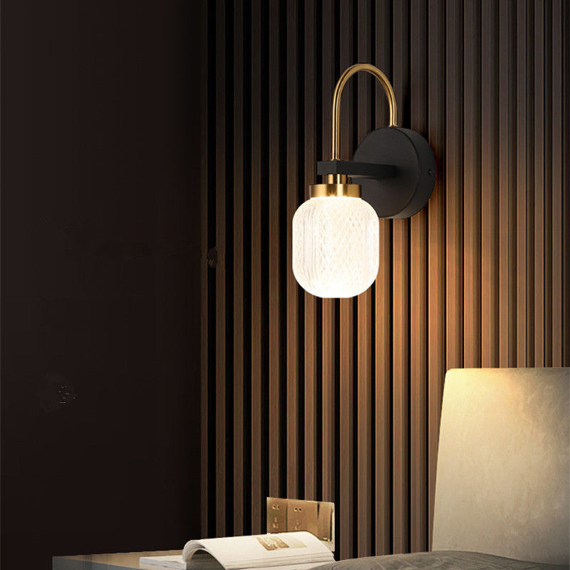 Modern metal & acrylic wall lamp lighting bedroom
