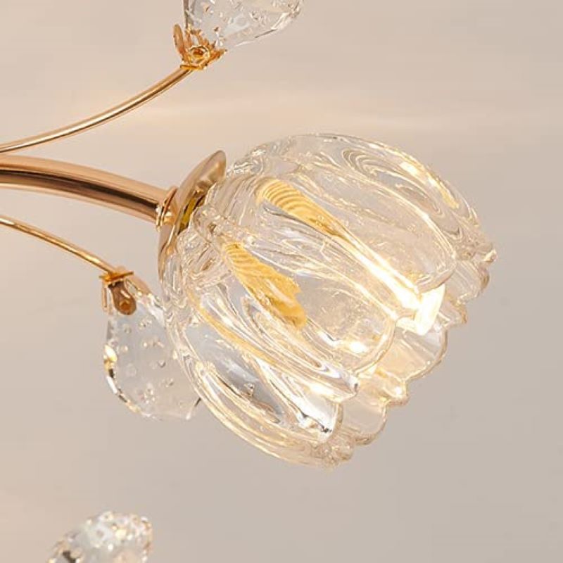 Valentina Chandelier Glass Flower Detail