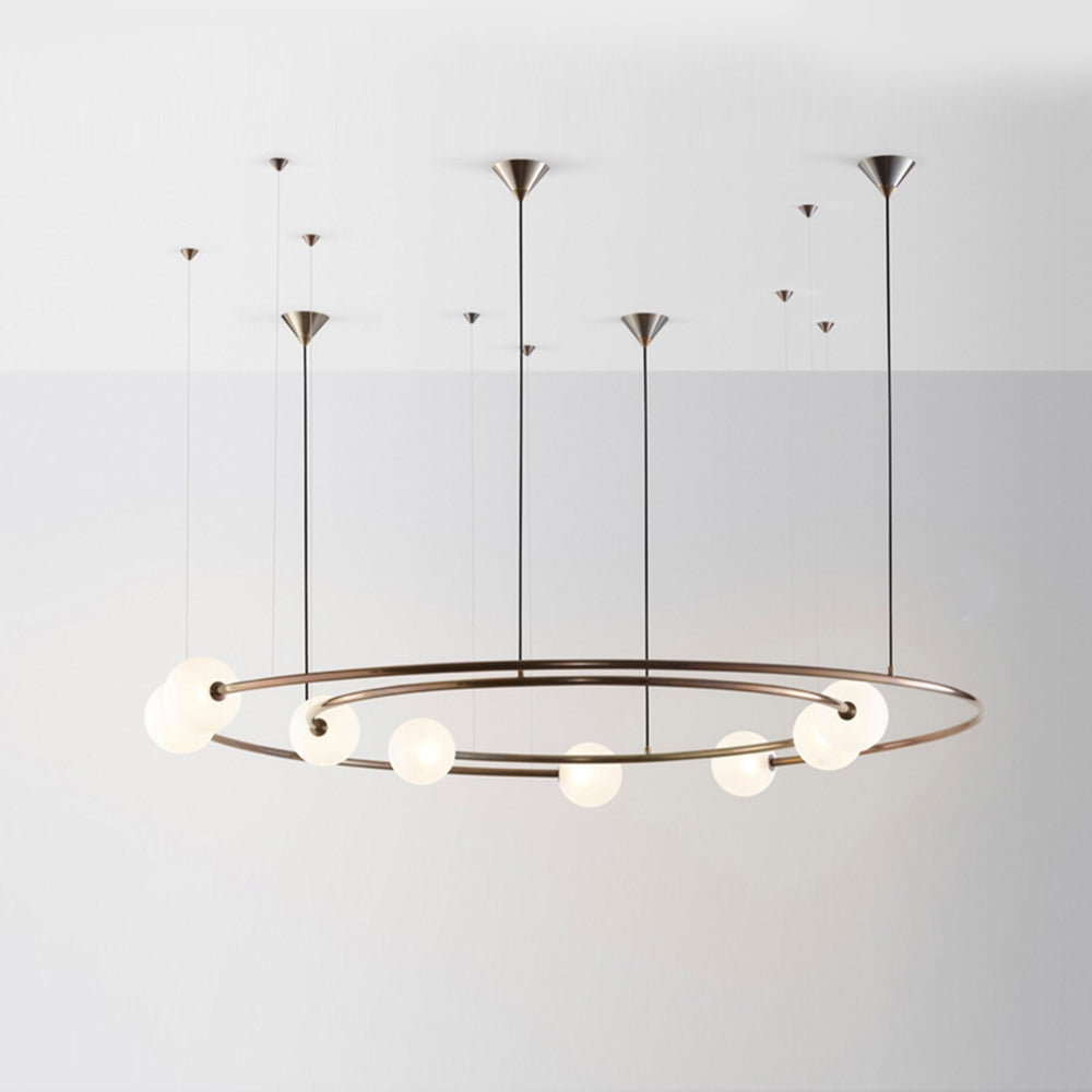 Valentina Modern Ring Pendant Light, metal and glass design