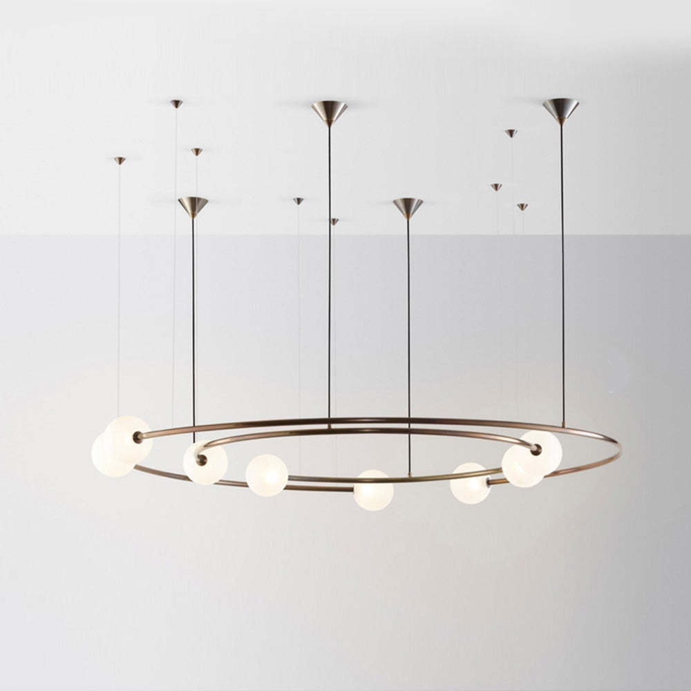 Valentina Modern Ring Pendant Light, metal and glass design