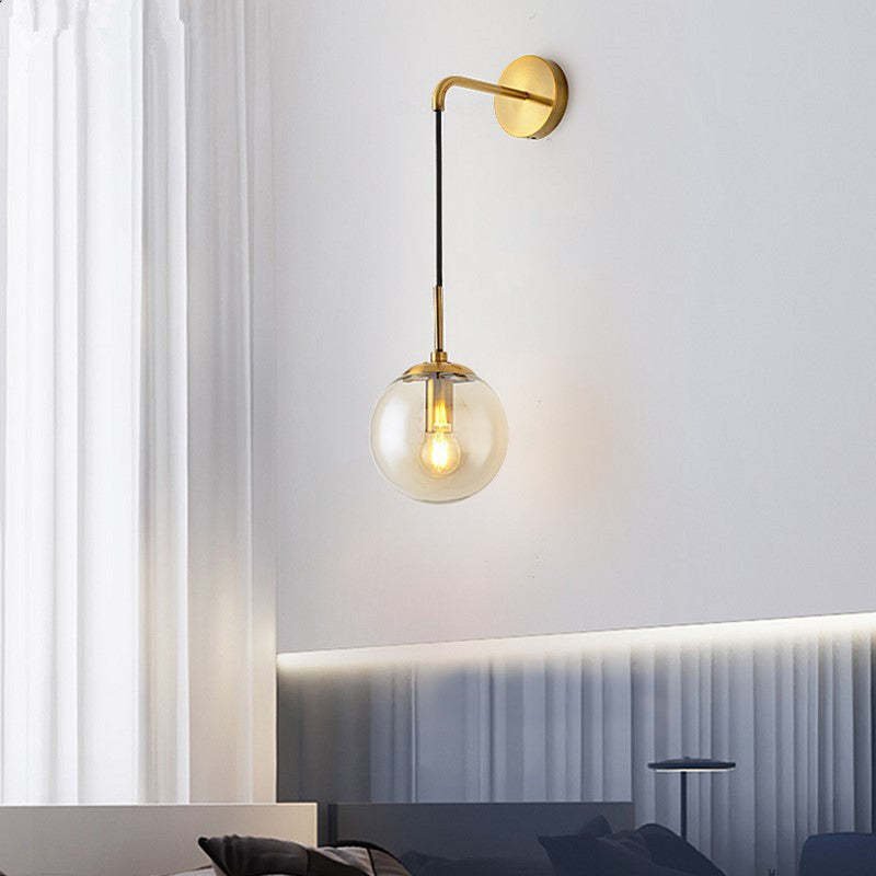 Modern glass globe LED wall lamp, Valentina Light